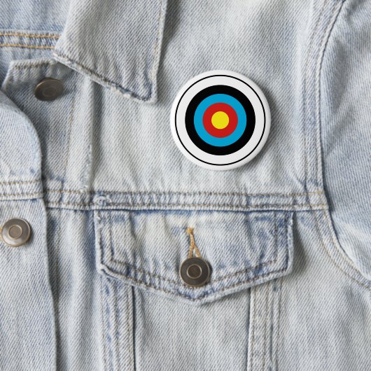Badge Rond 5 Cm Conception cible Bullseye (En situation)