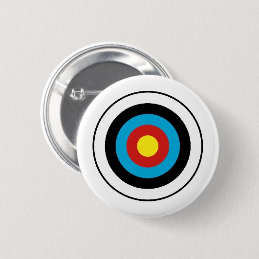 Badge Rond 5 Cm Conception cible Bullseye (Devant & derrière)
