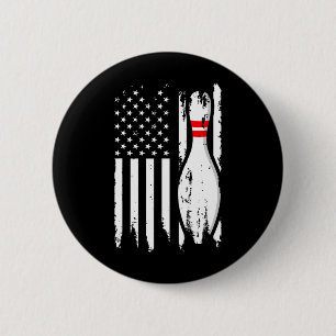 Badge Rond 5 Cm Conception cool Bowling Pour Hommes Bowler Bowling