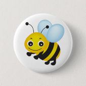 Badge Rond 5 Cm Conception d'abeilles (Devant)