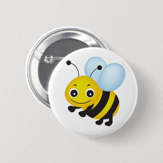 Badge Rond 5 Cm Conception d'abeilles (Devant & derrière)