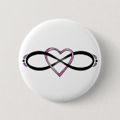 Badge Rond 5 Cm Conception d'amour d'Infinate (Devant)
