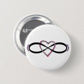 Badge Rond 5 Cm Conception d'amour d'Infinate (Devant & derrière)
