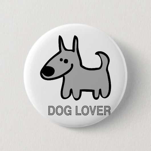 Badge Rond 5 Cm Conception d'amoureux des chiens ! (Devant)