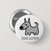 Badge Rond 5 Cm Conception d'amoureux des chiens ! (Devant & derrière)