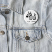 Badge Rond 5 Cm Conception d'amoureux des chiens ! (En situation)