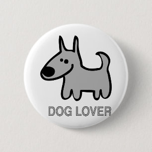 Badge Rond 5 Cm Conception d'amoureux des chiens !