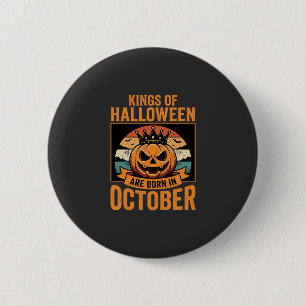 Badge Rond 5 Cm Conception d'anniversaire du roi des citrouilles d