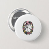 Badge Rond 5 Cm Conception d'art vectoriel de portrait de cheval f (Devant & derrière)