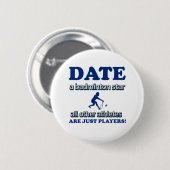 Badge Rond 5 Cm conception de badminton (Devant & derrière)