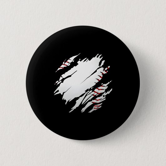 Badge Rond 5 Cm Conception de baseball Baseball (Devant)