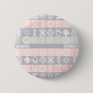 Badge Rond 5 Cm Conception de Boho Africain Ethnique