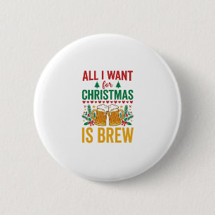 Badge Rond 5 Cm Conception de boisson de vacances Christmas Brew