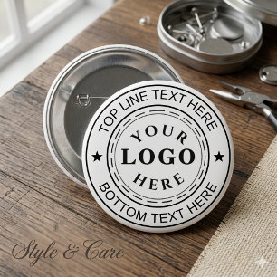 Badge Rond 5 Cm Conception de bouton personnalisé avec texte et lo