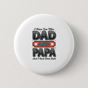 Badge Rond 5 Cm Conception de cadeau de papa et papa vintage gravu