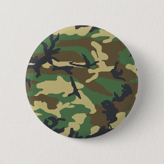 Badge Rond 5 Cm Conception de camouflage de région boisée (Devant)