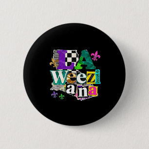 Badge Rond 5 Cm Conception de carnaval Mardi Gras La Wezy Ana Loui