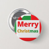 Badge Rond 5 Cm conception de célébration de joyeux noël sur (Devant & derrière)
