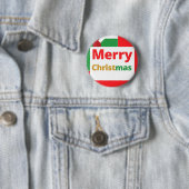 Badge Rond 5 Cm conception de célébration de joyeux noël sur (En situation)