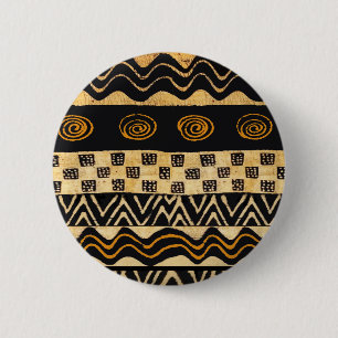 Badge Rond 5 Cm Conception de chaman tribal africain
