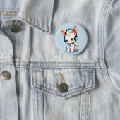 Badge Rond 5 Cm Conception de chat kawaii charmante (En situation)
