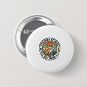 Badge Rond 5 Cm Conception de chat mignon de l'école d'enseignant (Devant & derrière)