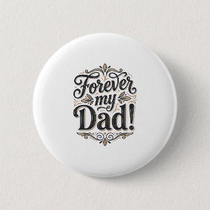 Badge Rond 5 Cm Conception de chemise à lettrage vintage Forever M