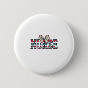 Badge Rond 5 Cm Conception de chemise à nœud papillon d'infirmière