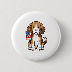 Badge Rond 5 Cm Conception de chemise de drapeau américain de chio