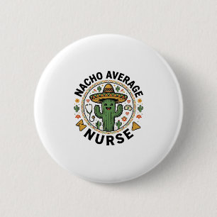 Badge Rond 5 Cm Conception de chemise de fête de cactus d'infirmiè