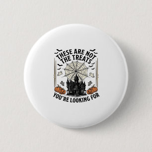 Badge Rond 5 Cm Conception de chemise de friandises fantômes Hallo