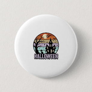 Badge Rond 5 Cm Conception de chemise de maison hantée Halloween v