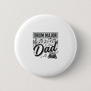 Badge Rond 5 Cm Conception de chemise de musique vintage Drum Majo