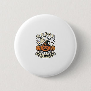 Badge Rond 5 Cm Conception de chemise fantôme citrouille Halloween