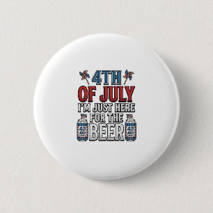 Badge Rond 5 Cm Conception de chemise patriotique vintage de bière