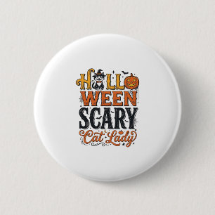 Badge Rond 5 Cm Conception de chemise pour chat vintage Halloween