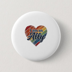 Badge Rond 5 Cm Conception de chemise vectorielle cœur allié arc-e
