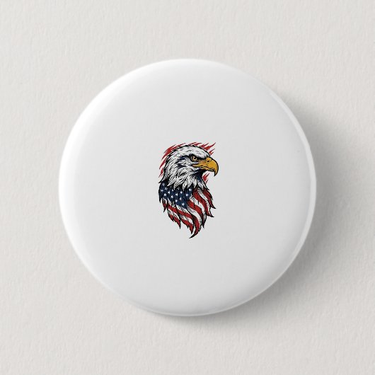 Badge Rond 5 Cm Conception de chemise vectorielle d'aigle patrioti (Devant)