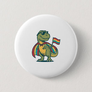 Badge Rond 5 Cm Conception de chemise vectorielle de dinosaure de 