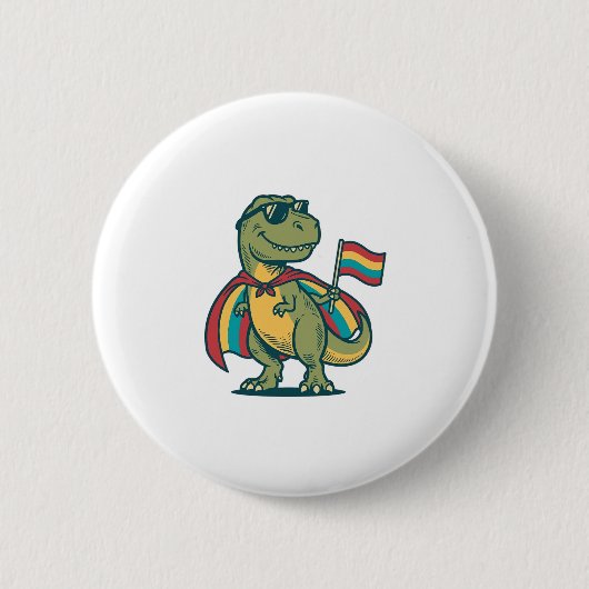 Badge Rond 5 Cm Conception de chemise vectorielle de dinosaure de (Devant)