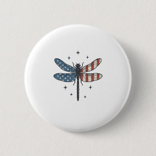 Badge Rond 5 Cm Conception de chemise vectorielle de libellule pat