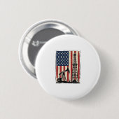 Badge Rond 5 Cm Conception de chemise vectorielle du drapeau améri (Devant & derrière)