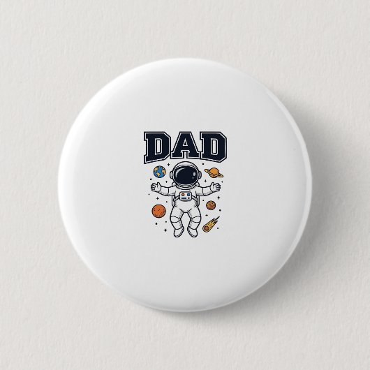 Badge Rond 5 Cm Conception de chemise vectorielle espace astronaut (Devant)