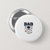Badge Rond 5 Cm Conception de chemise vectorielle espace astronaut (Devant & derrière)