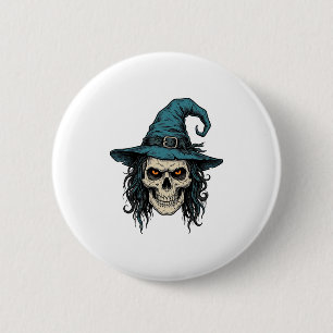 Badge Rond 5 Cm Conception de chemise vectorielle Halloween Crâne