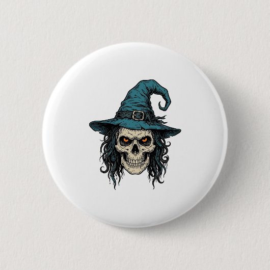 Badge Rond 5 Cm Conception de chemise vectorielle Halloween Crâne (Devant)