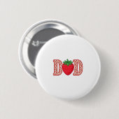 Badge Rond 5 Cm Conception de chemise vectorielle lettrage fraise (Devant & derrière)