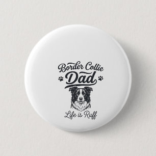 Badge Rond 5 Cm Conception de chemise vintage Border Collie Papa L