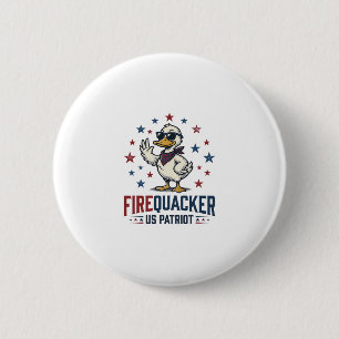 Badge Rond 5 Cm Conception de chemise vintage canard patriotique F