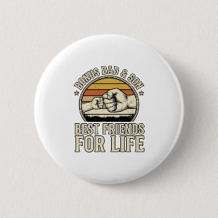 Badge Rond 5 Cm Conception de chemise vintage Meilleurs amis Papa